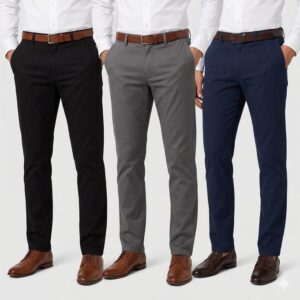 3 Pack Men Trousers Office Business Work